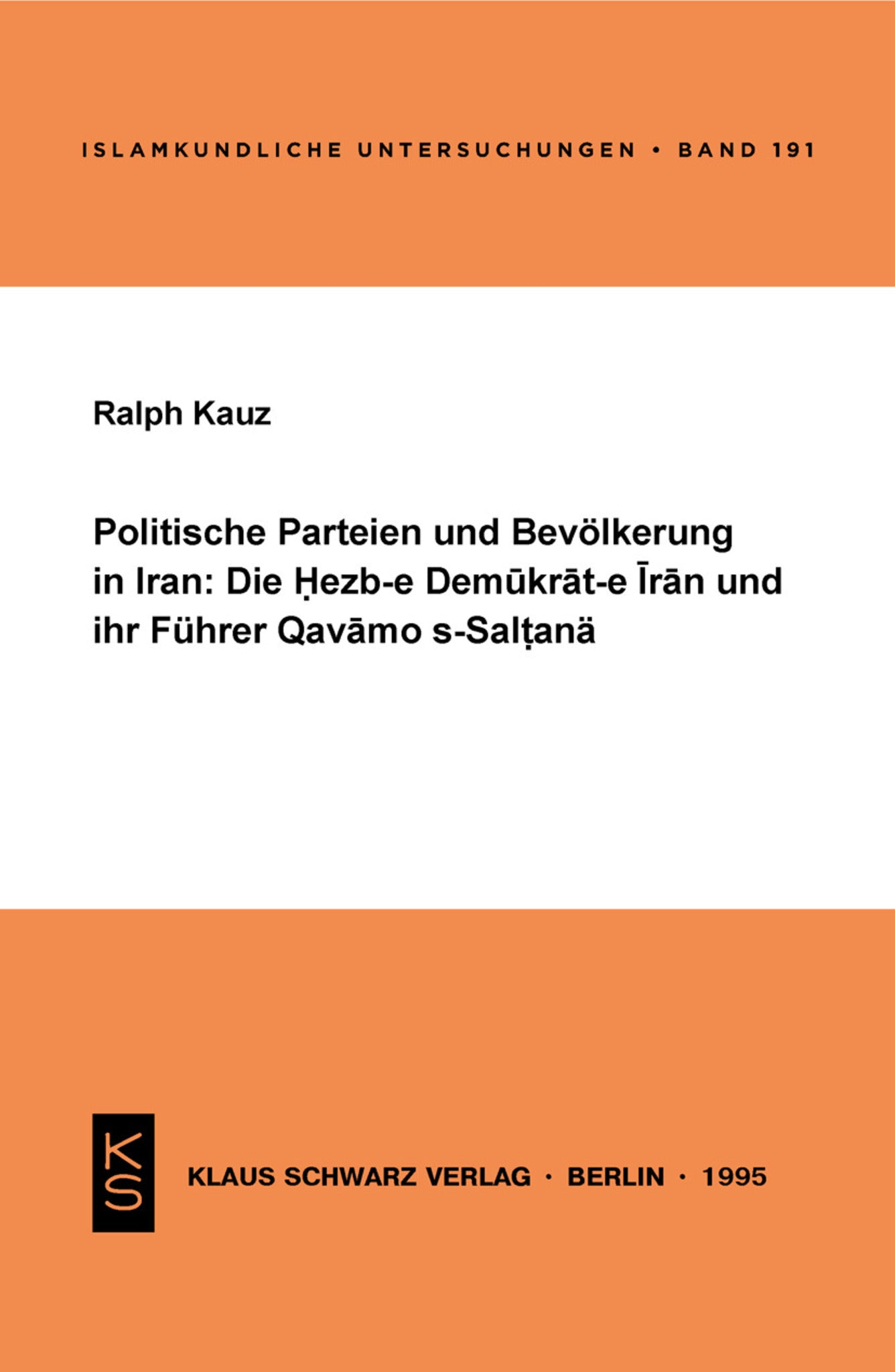 Politische Parteien und Bevölkerung in Iran